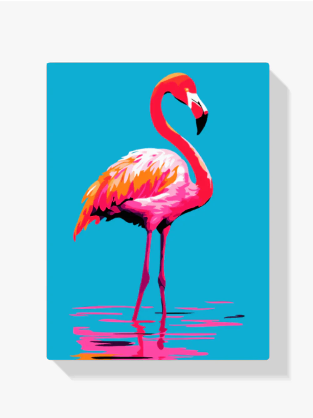 Abstrakter Flamingo