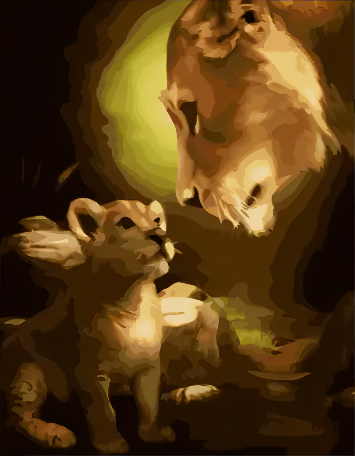 Löwe mit Jungtier