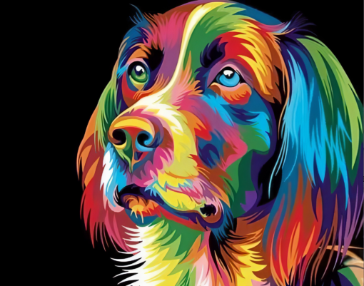 Diamond Painting Neon Hund