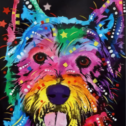 Diamond Painting Farbiger Hund
