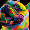 Diamond Painting Neon Bulldogge