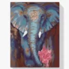 Diamond Painting Elefant mit Blume