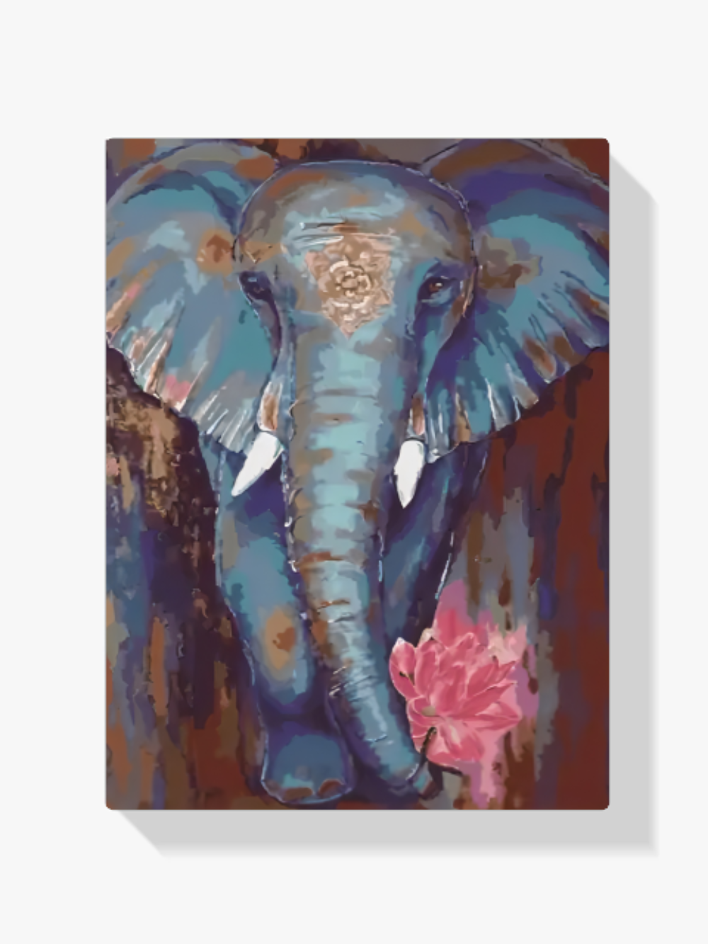 Diamond Painting Elefant mit Blume