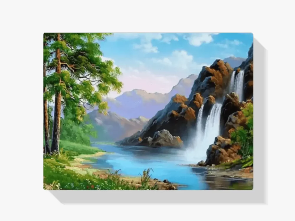Diamond Painting Schöner Wasserfall