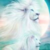Diamond Painting Die mächtigen weißen Löwen