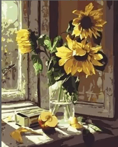 Diamond Painting Sonnenblumen in Vase
