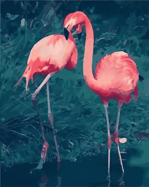 Diamond Painting Rosa Flamingos