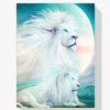 Diamond Painting Die mächtigen weißen Löwen