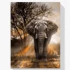 Diamond Painting Elefant mit sonnenuntergang