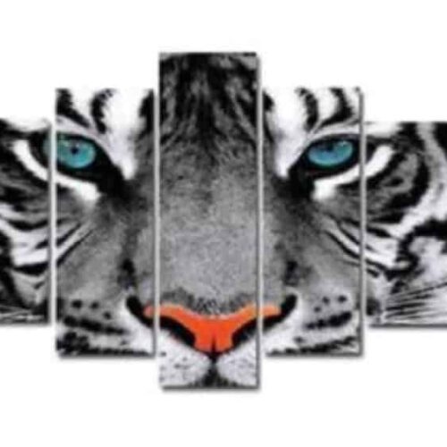 Diamond Painting Tiger mit blauen Augen