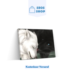 Diamond Painting Schwarzer und Weißer Wolf – SEOS Shop ®