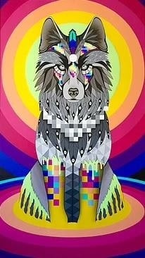 Diamond Painting Pixel Wolf Exklusivität