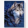 Diamond Painting Blaue Wolf