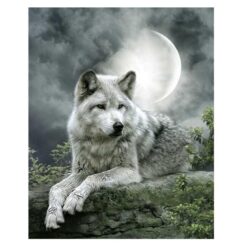 Diamond Painting Wolf - Mond