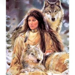 Diamond Painting Wolf - Frau