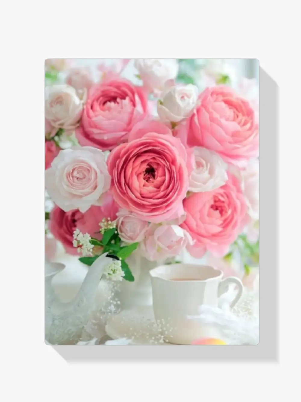 5D Diamond Painting Blume und Tasse Tee