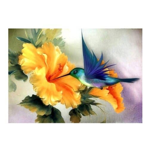 5D Diamond Painting Kolibri trifft auf Blume – SEOS Shop ®