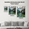 5D Diamond Painting Berg und Wasserfall