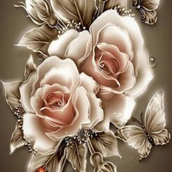 5D Diamond Painting Rose und Schmetterlinge – SEOS Shop ®