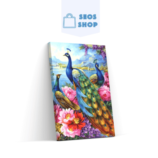5D Diamond Painting Pfaue treffen Blumen – SEOS Shop ®