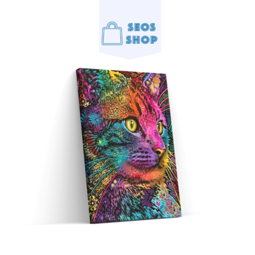5D Diamond Painting Bunte Katze – SEOS Shop ®
