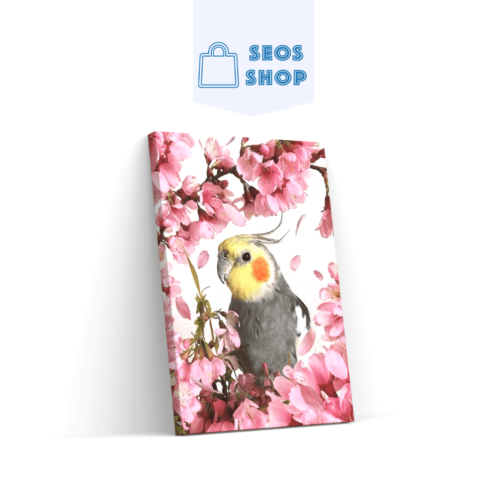 5D Diamond Painting Papagei und Blume – SEOS Shop ®