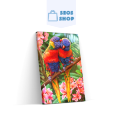 5D Diamond Painting Zwei niedliche Papageien – SEOS Shop ®
