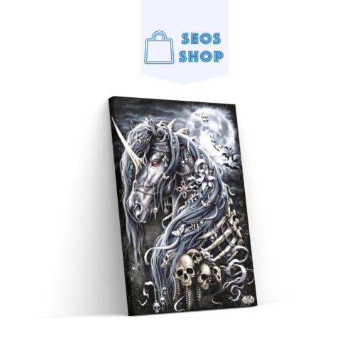 5D Diamond Painting Schädel schwarzes Einhorn – SEOS Shop ®