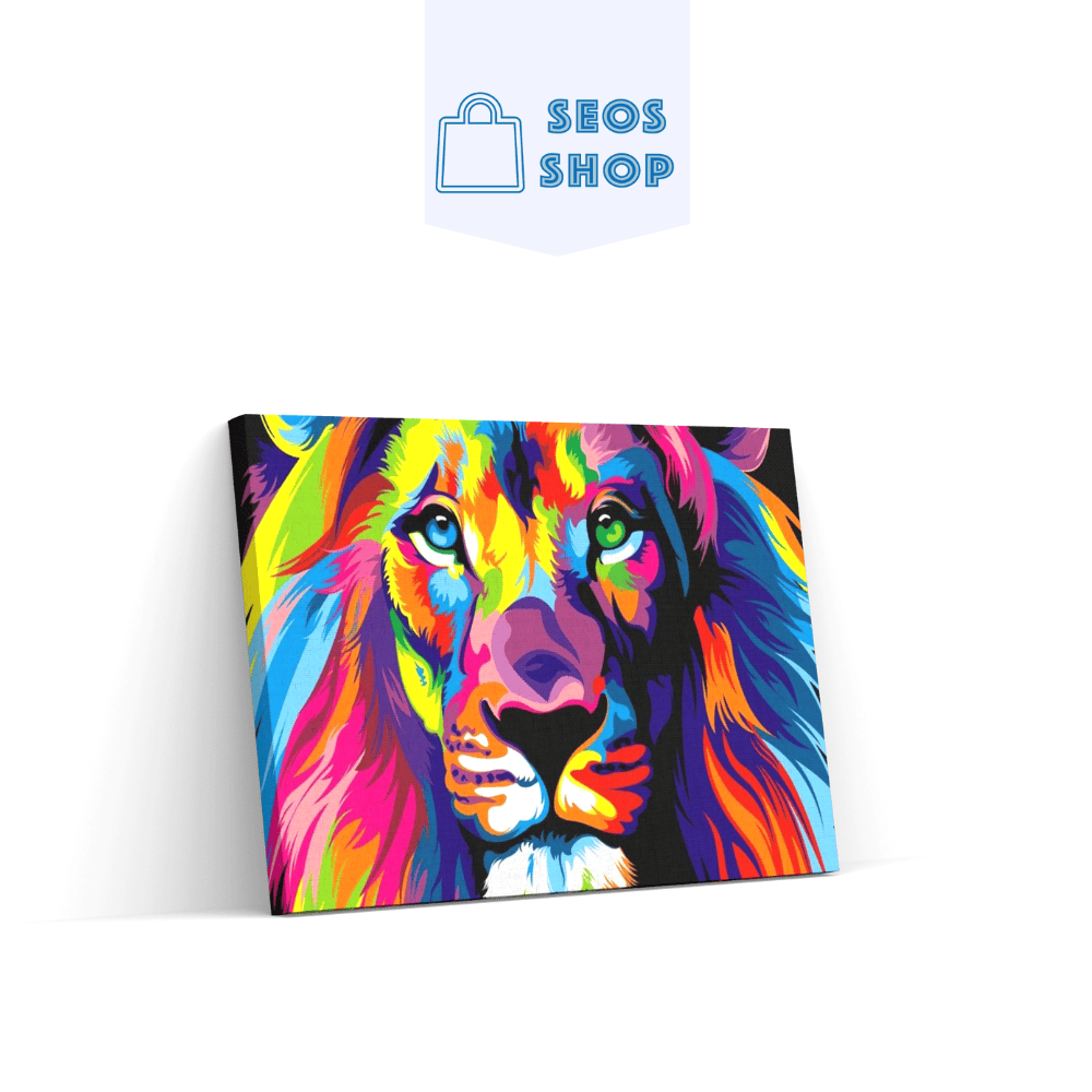5D Diamond Painting Kleurrijke leeuw – SEOS Shop ®