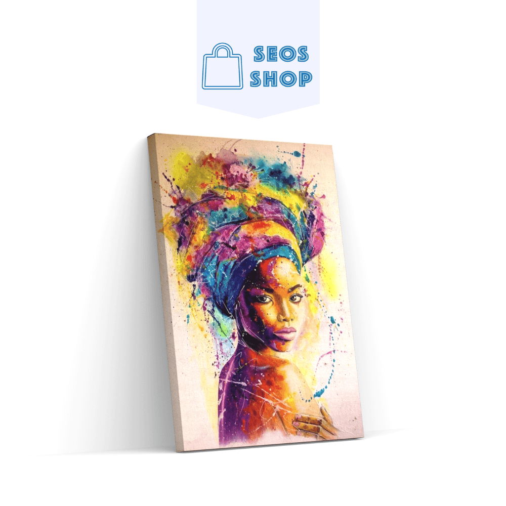 5D Diamond Painting Afrikanisches buntes Mädchen – SEOS Shop ®
