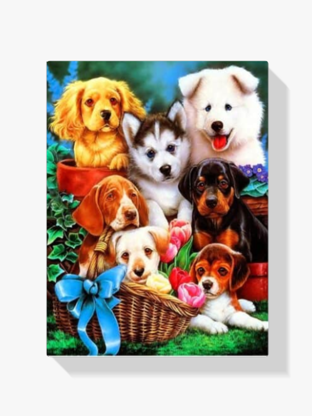 5D Diamond Painting Hund Familie