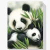 5D Diamond Painting Pandas und Blumen