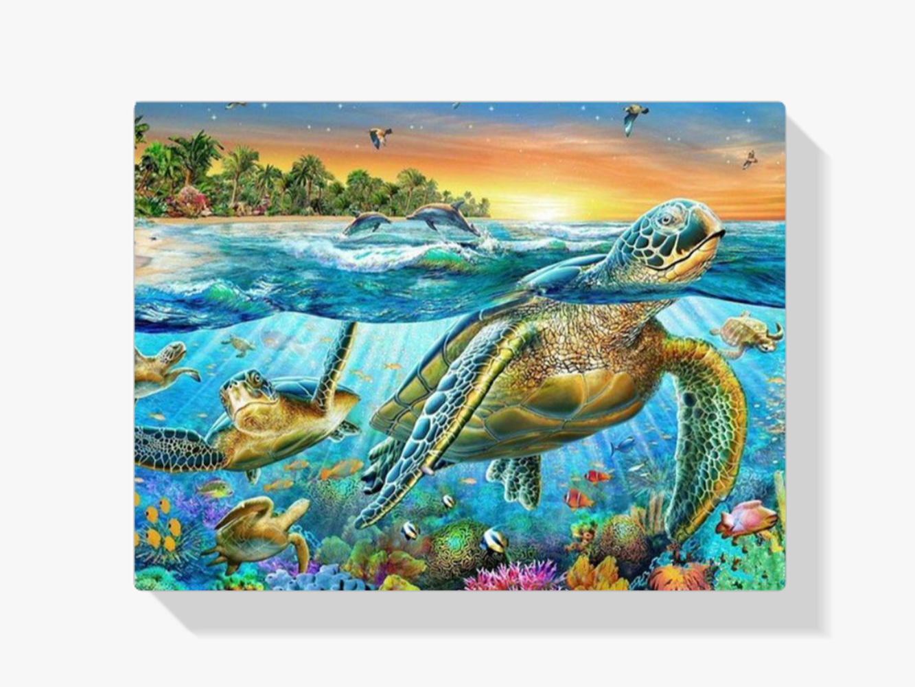 Schildkröte - Delfin Diamond Painting