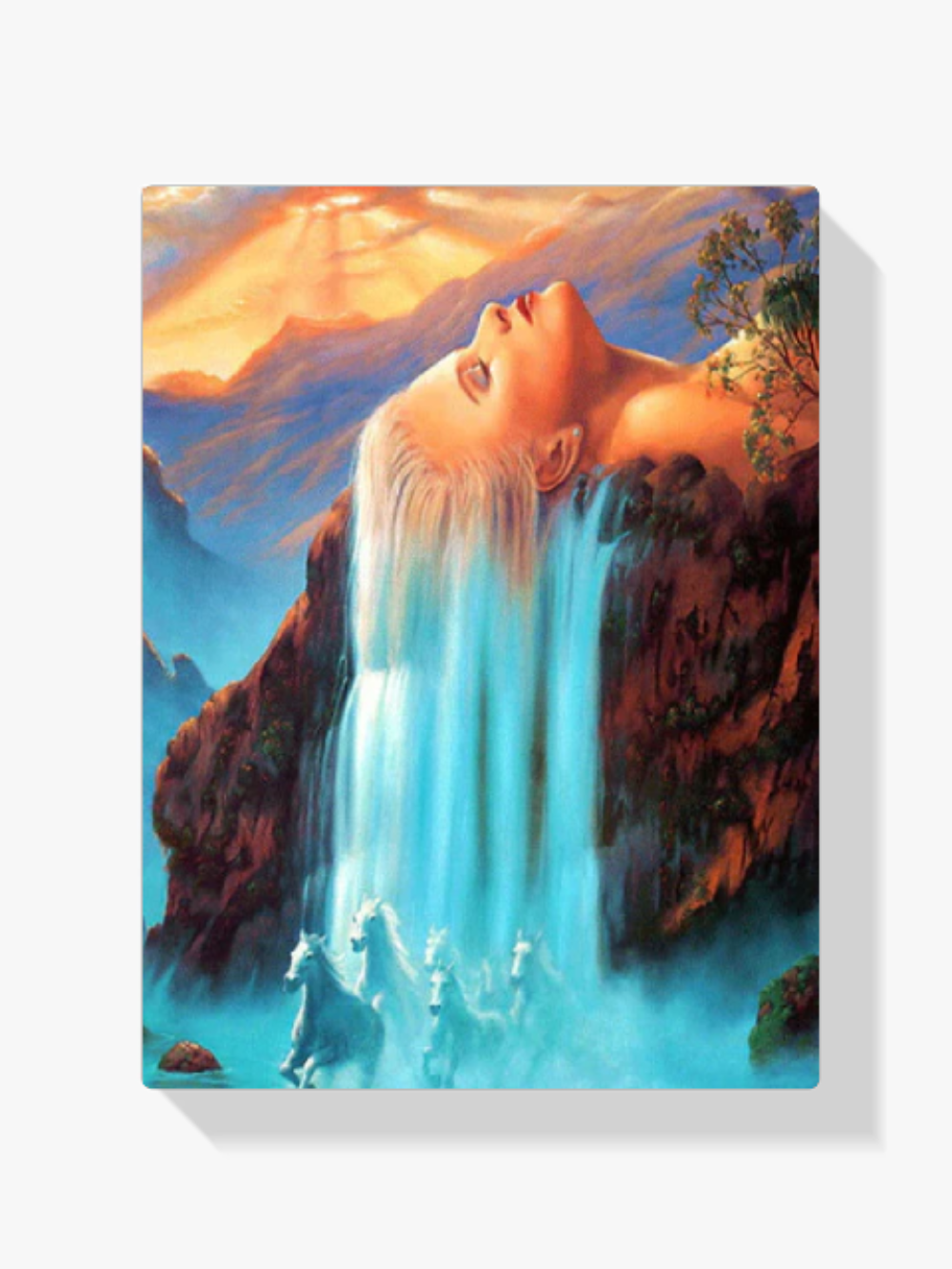 Wasserfall - Gesicht Diamond Painting
