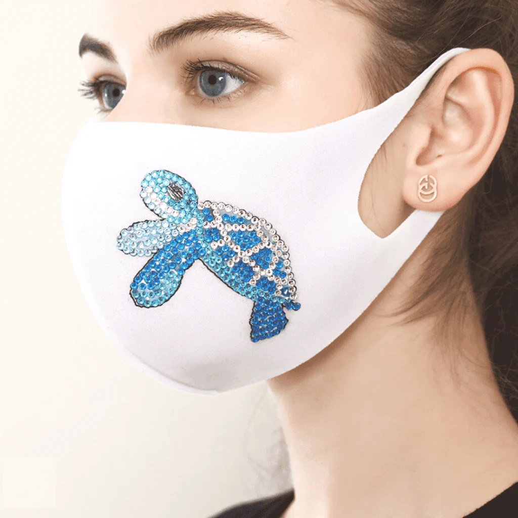 DIY-Maske Schildkröte | Weiß Diamond Painting