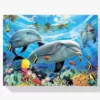 Delfine mit Fischen Diamond Painting