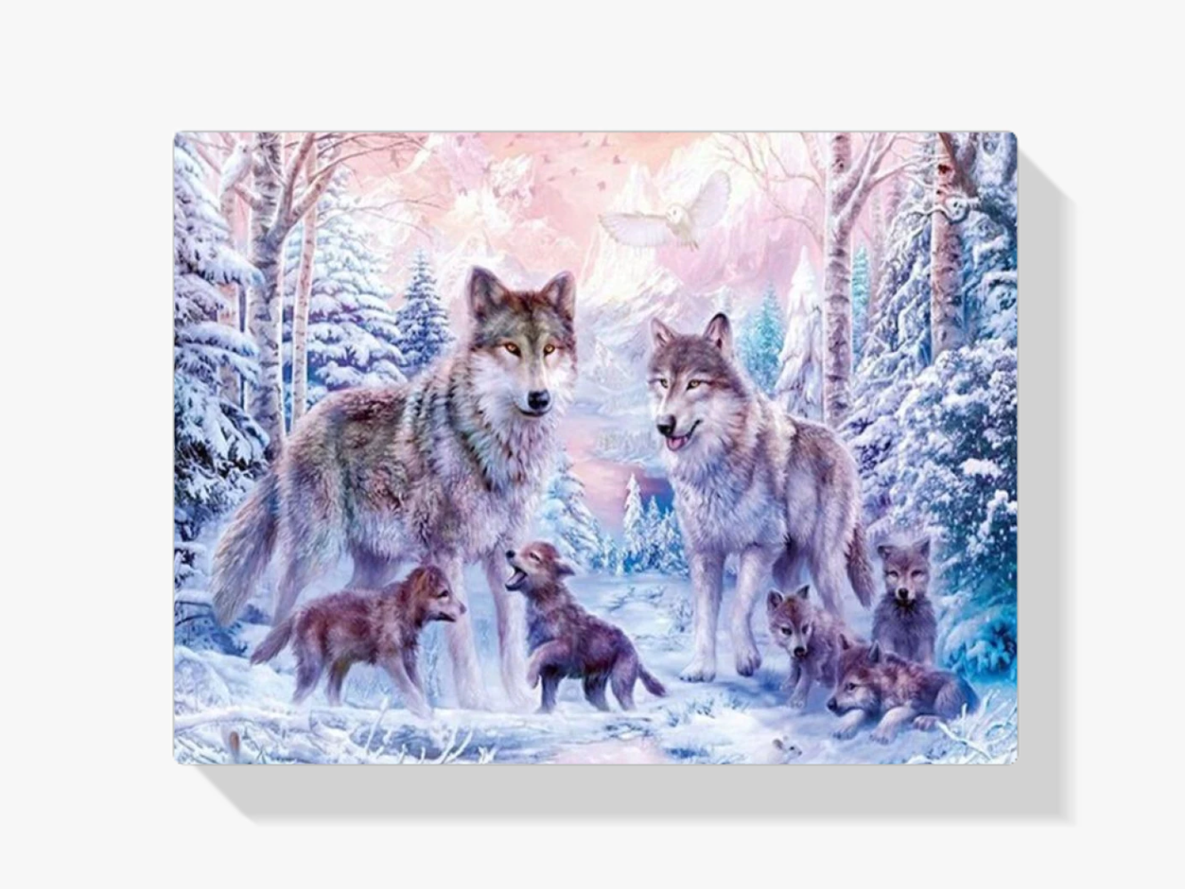 Die Wolf Familie Diamond Painting