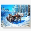 Drei Pferde im Schnee Diamond Painting