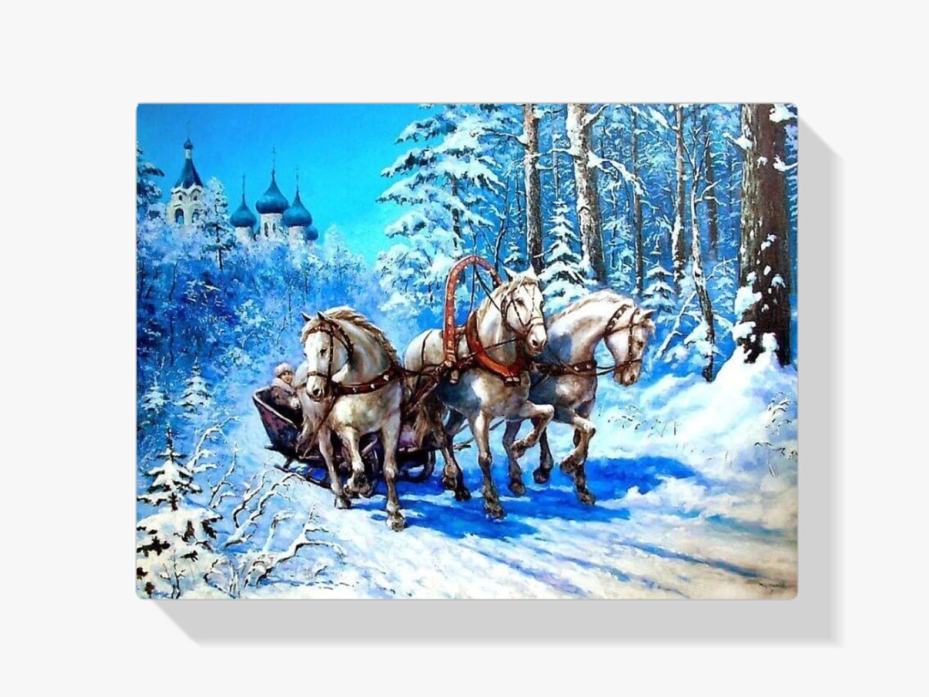 Drei Pferde im Schnee Diamond Painting