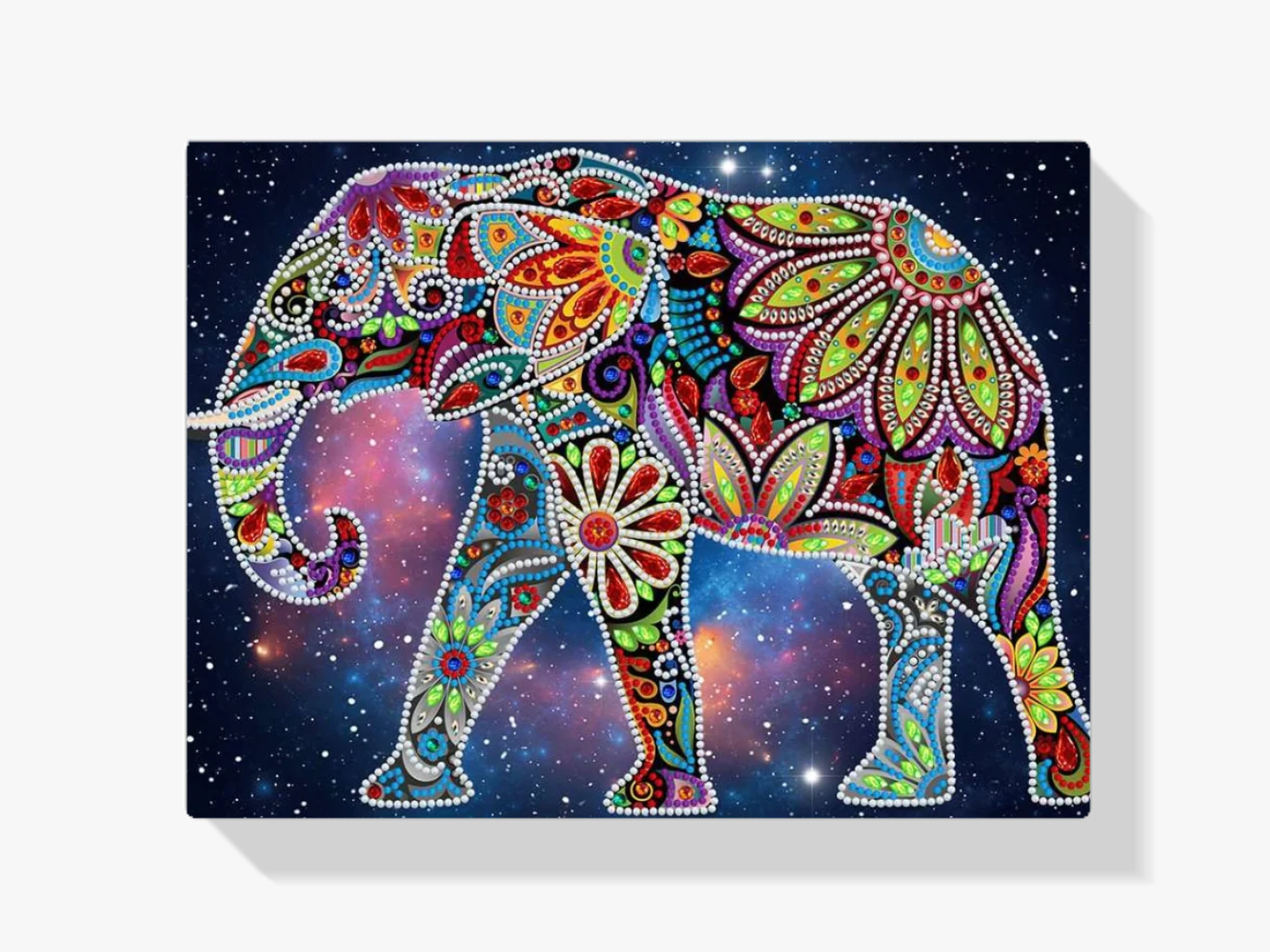 Elefant Mandala | Glow in the Dark Diamond Painting