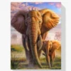 Elefant Mit Jungtier Diamond Painting