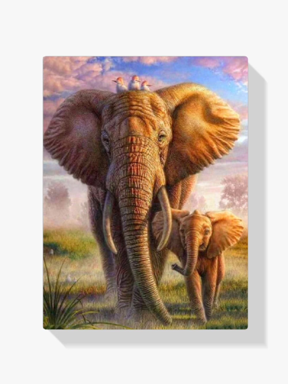 Elefant Mit Jungtier Diamond Painting