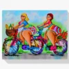 Fröhliche Malerei - Dicke Damen auf dem Fahrrad Diamond Painting
