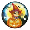 Halloween DP Leuchte Katze und Kürbis Cartoon Diamond Painting