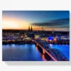 Hohenzollernbrücke mit Köln Skyline Diamond Painting