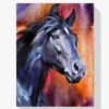 Kunstvolles Pferde Portrait Diamond Painting