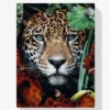 Leopardportrait im Dschungel Diamond Painting
