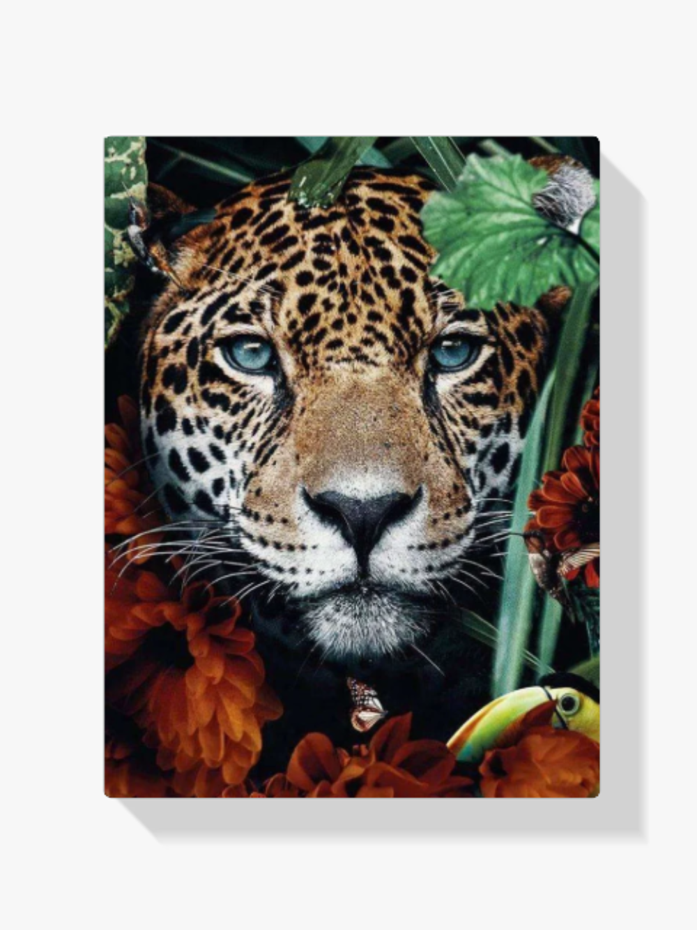 Leopardportrait im Dschungel Diamond Painting
