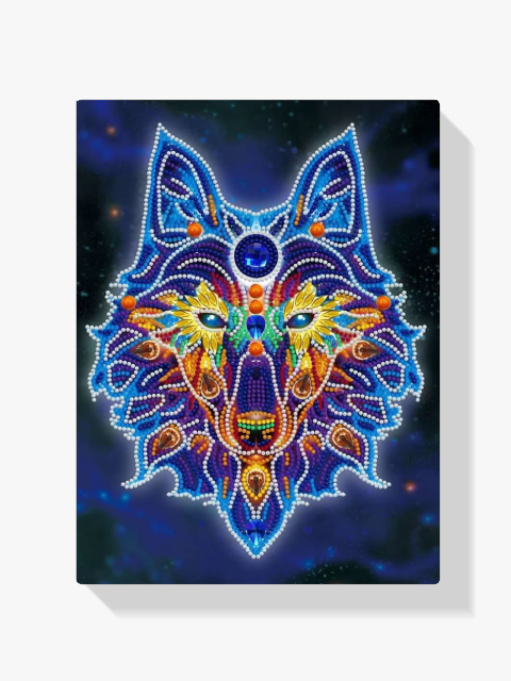 Mystischer Wolf | Glow in the Dark Diamond Painting
