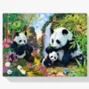 Pandas am Wasserfall Diamond Painting